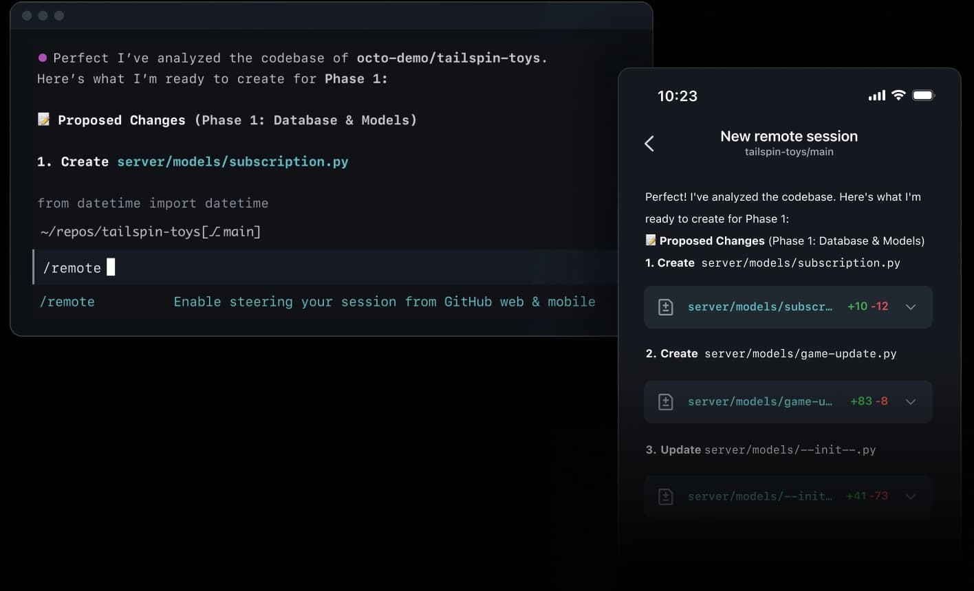 تصویر رسمی handoff به remote agent